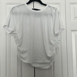 Veronica Beard Side Tie t-shirt in white in size XL